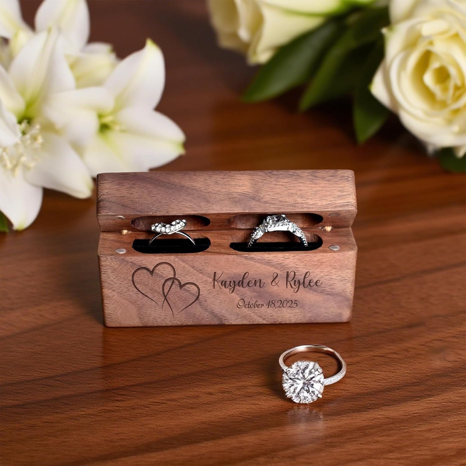 Caja anillos boda